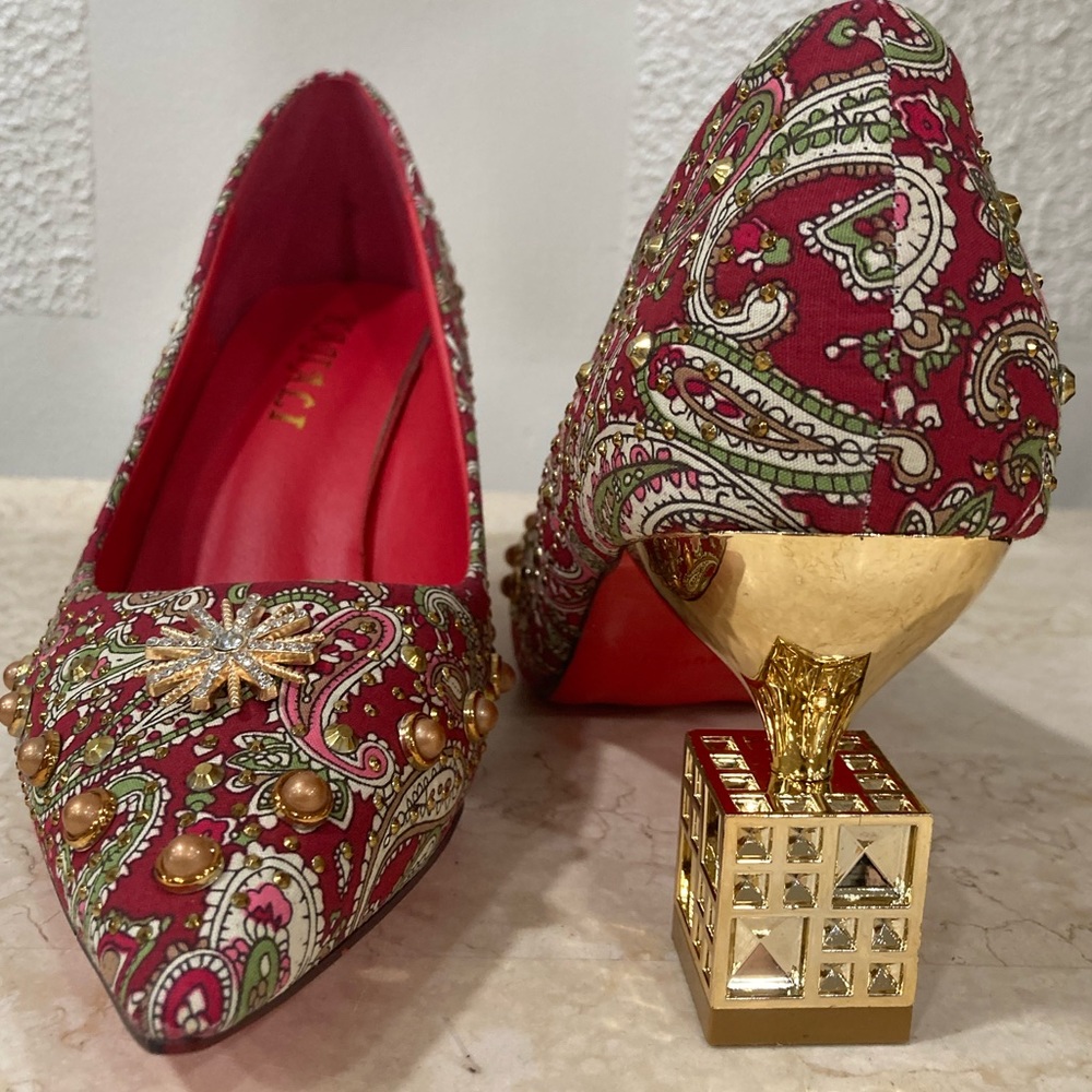 WOMENS SHOES RED HEELS SIZE 7